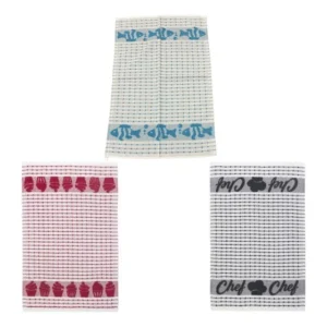 Kit 05 Toalhas Cozinha Pano De Copa Prato Teka Gourmet 300g