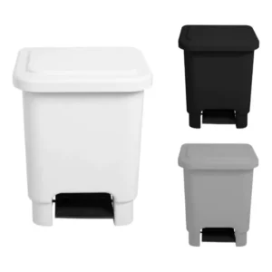 Lixeira 20l Cesto Com Pedal Média - Preta 20 Litros