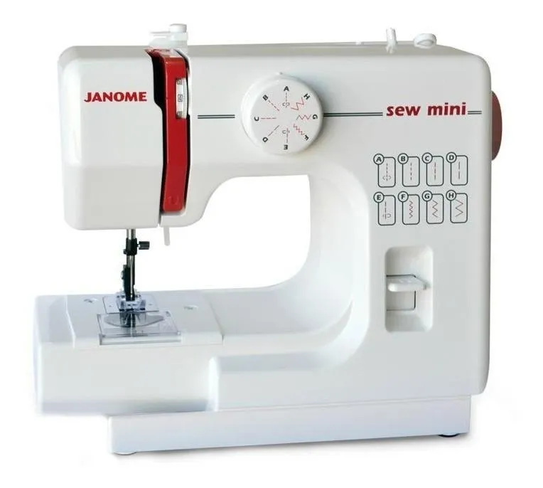 Máquina De Costura Reta Portátil Janome Sew Mini 8 Pontos Costura Jeans Completa Com Pedal e Acessórios Cor Branca - Imagem 10