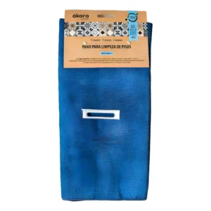 Pano Limpa Piso Com Furo Ákora Tam P 40x60 Alta Durabilidade Azul