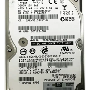Hd sas 300gb 10k hp 507284 001