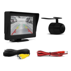 Kit Monitor 4.3 Pol 24v Caminhão Ônibus Câmera De Ré 24v Nf