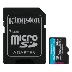 Kingston SDCG4/64GB Canvas Go! cartão de memória Plus com adaptador SD de 64GB