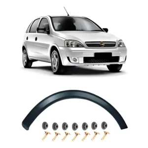 Moldura Paralama Corsa Frente Montana 2003 Ate 2012 Direito Preto