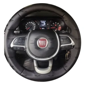 Capa De Volante Costurada Fiat Argo Liso Preto