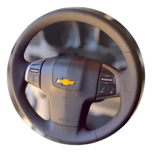 Capa De Volante Para Costurar S10 Trailblazer Premium Preto Volante Com Revestimento De Fabrica