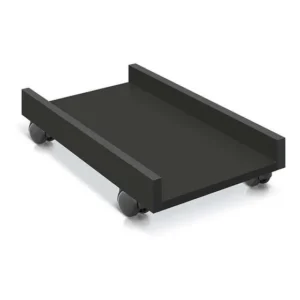 Suporte De Gabinete Cpu Computador Preto Com Rodas Em Mdf