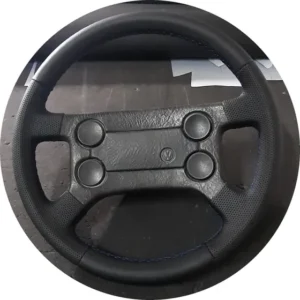 Capa De Volante Costurada Vw 4 Bola ( Linha Azul ) Linho