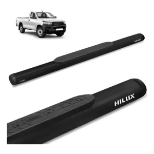Estribo Lateral Hilux Cabine Simples 2016 A 2024 Oval Preto Preto