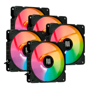 Kit 5 Cooler Fan Rgb 120mm Gabinete Gamer Revenger G-vr339
