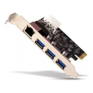 Placa Pci-e 1000 Mbps Gigabit Com 3 Portas Usb 3.0 5gbps