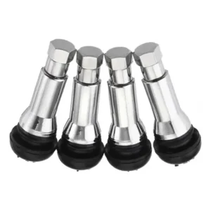4x Bicos De Roda Válvula P/ Pneu Sem Câmara Tr414 Cromada