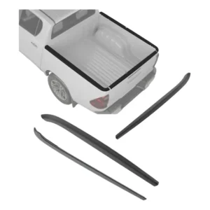Kit Protetor Borda Lateral E Tampa Caçamba Hilux 2016 A 2026 Preto