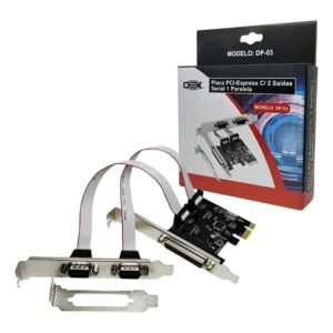 Placa Pci Express C/ 2 Saídas Serial E 1 Paralela Dex Dp-03