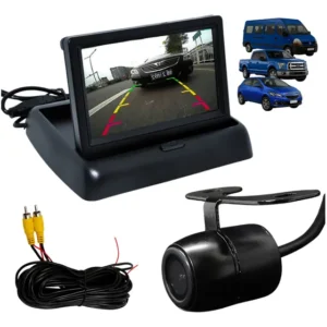 Tela Monitor Veicular Retratil 4.3 Lcd + Camera Ré Colorida