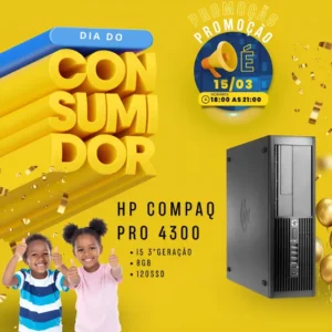 Cpu Desktop Hp Compaq Pro 4300 I5 3° Geração 8gb 120ssd 8 Gb (Recondicionado)
