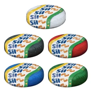 30m Rolo Fio Cabo Flexível 6mm Sil 750v Cores A Escolher Preto