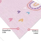 Tapete Infantil Oxford Arcoletas 80x50 Antiderrapante Cor Rosa - Imagem 3