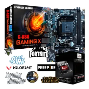 Kit Gamer Cpu 4.2ghz / Placa Video 2gb / Placa Mãe / 8gb Ram Preto