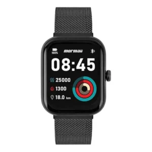 Smartwatch Mormaii Life Preto Metalizado Molifeuar/7p Preto