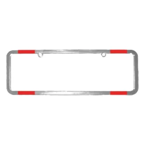 Moldura De Placa 3 Letras Com Refletor Especial Cromado