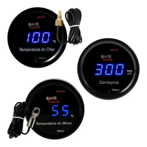 Kit Medidor Temperatura Oleo + Medidor Bloco + Contagiros Az
