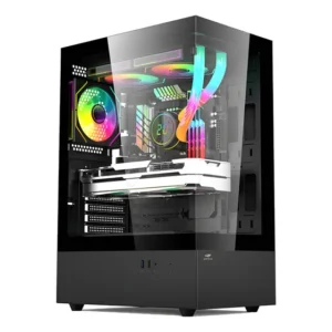 Gabinete Mid Tower Gamer C3Tech MT-G860 Preto com Vidro Temperado