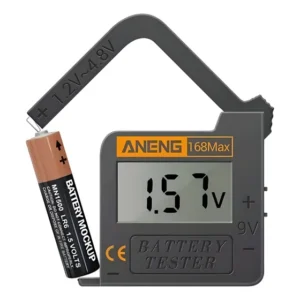 Testador de Pilha Bateria Aneng 168 Max Multiteste Com Display LED Preto