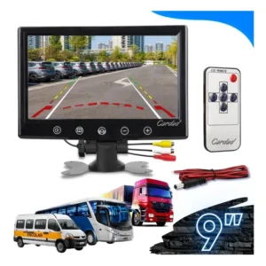 Tela Monitor Lcd Super Slim 9 Polegadas Para Câmeras De Ré Preto