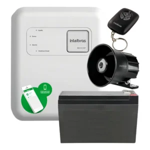 Kit Cerca Wifi App Intelbras Elc 6012 Net App Sirene Bateria Cor Branco