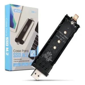 Case para SSD M.2 Knup USB 3.1 Type-C NVMe SATA Alumínio 10 Gbps