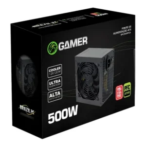 Fonte De Alimentção 500w Real Pfc Ativo Brazilpc Preto Nfe Preto