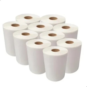 Etiqueta 50x30 2 Colunas Termica - Kit 10 Rolos Zebra Elgin Cor Branco