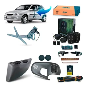 Kit Vidro Trava Alarme Positron Corsa Wind 2p 94/2001 Cinza