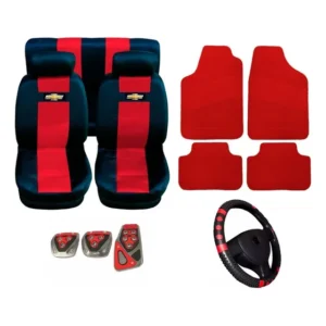 Corsa Hatch Kit Prata Capa Banco Volante Pedaleira + Tapete