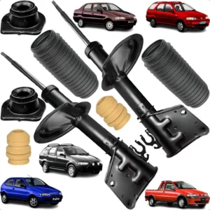 2 Amortecedor +2 Kit Completo Dianteiro Palio Siena Strada