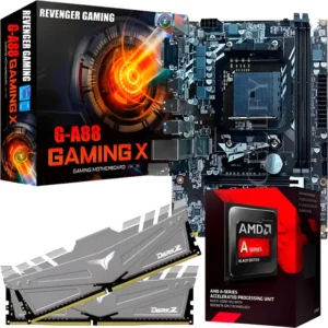 Kit Gamer Amd 4.2ghz / Placa Video 2gb / Placa Mãe / 8gb Ram Preto