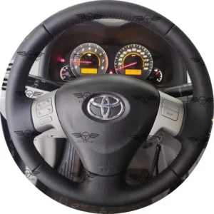 Capa De Volante Costurada Corolla Xei 09 A 14 Couro Preto