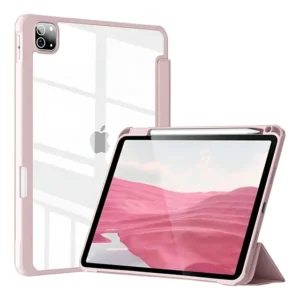 Capa De Tablet iPad Pro 11 A1980 Design Fino Pencil Holder Cor Rosa