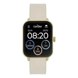 Relogio Condor Smartwatch Bluetooth Inteligente Cosmart1ae8x Dourado Lisa Bege
