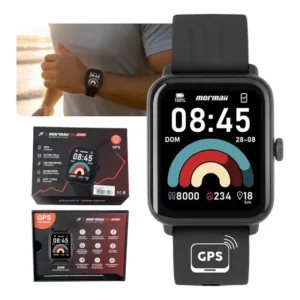 Smartwatch Mormaii Esportivo Original Gps À Prova Dágua Preto Lisa