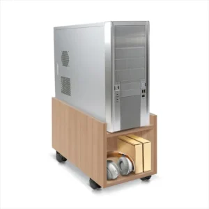 Suporte Gabinete Cpu Nobreak Estabilizador Mdf Com Rodízio Mdf