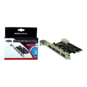 Placa Pci Express Usb 3.0 4p Externa Ate 5gbps Dex