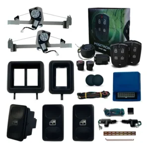 Kit Vidro + Trava Alarme Positron Gol Quadrado Botões Porta