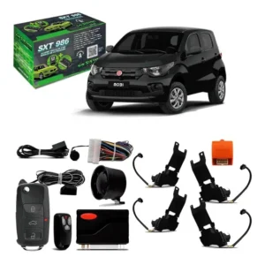 Alarme Chave Canivete + Trava Eletrica Fiat Mobi 4 Portas