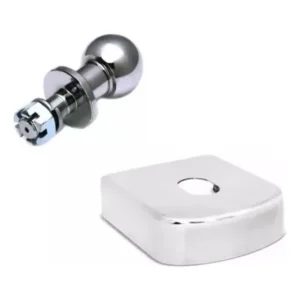Kit Esfera Cromada 50mm, Capa Cromada Para Engate