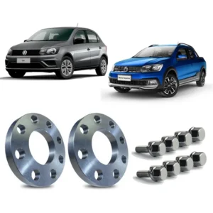 Kit 2 Espaçadores De Rodas 15mm Saveiro Gol Todos Os Modelos