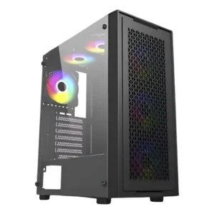 Gabinete Gamer Bg-050 X-frame Se Cinza Preto Bluecase 3 Argb