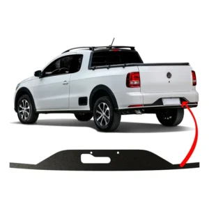 Fundo De Placa Saveiro Robust G7 G8 Para-choque Traseiro Preto Rugoso