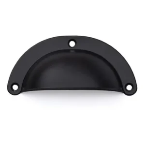 Puxador Concha Colonial Armario Moveis Preto - Kit 11 Pçs